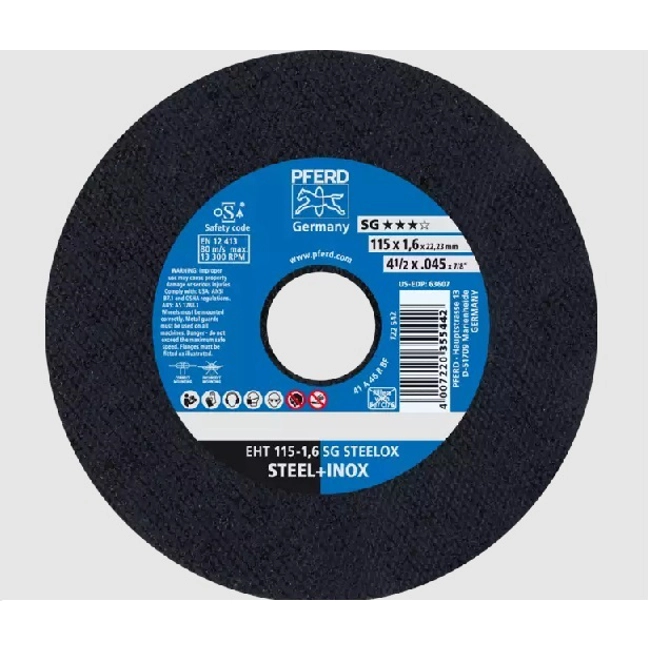 Vendita online Disco da taglio Pferd 115X1,6 A46 R SG-Steelox B22,23
